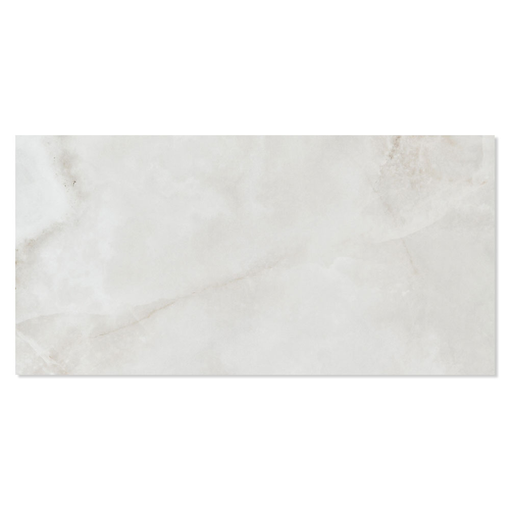 Marmor Gulvflis Fiori Hvit Polert 90x180 cm